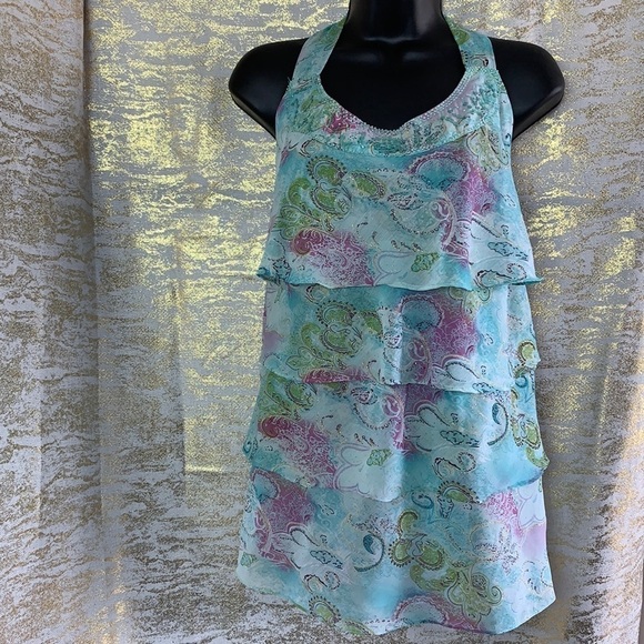 Lane Bryant Plus Size Floral Print Sequinned Blouse Size 22W - Picture 2 of 11